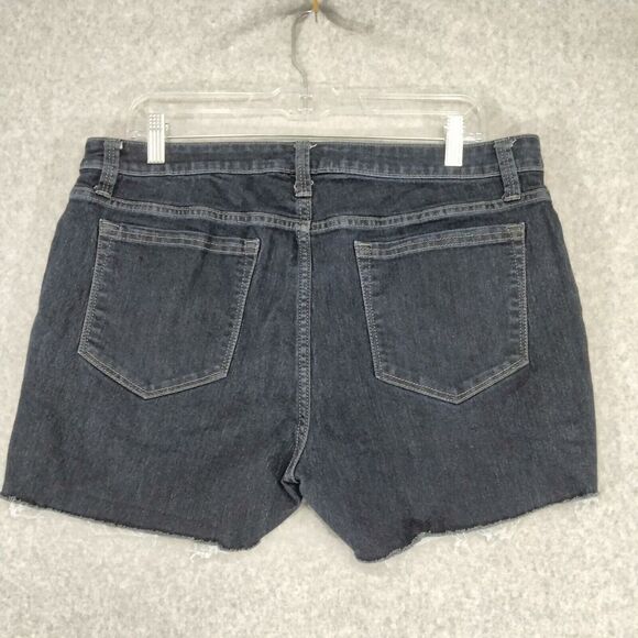 Riders By Lee Womens Size 16M Mid Rise Cutoff  Dark Wash Blue Denim Jean Shorts - Picture 5 of 7